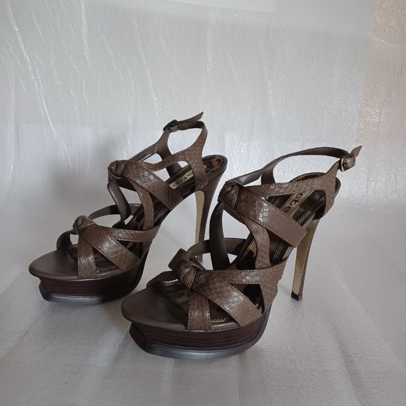 Bebe Brown High Heels 10M - Picture 4 of 15